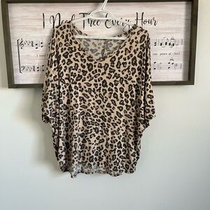 Maurices Leopard Print Short Sleeve Top